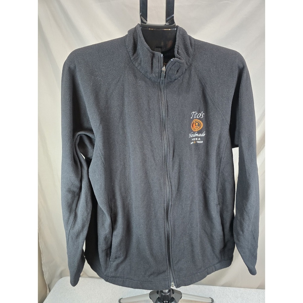 The Outfitters By Lands End Black Titos Vodka Fleece 1/4‎ Zip XL